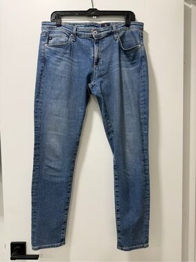 AG Adriano Goldschmied Slim Straight Jeans in Light Blue Wash